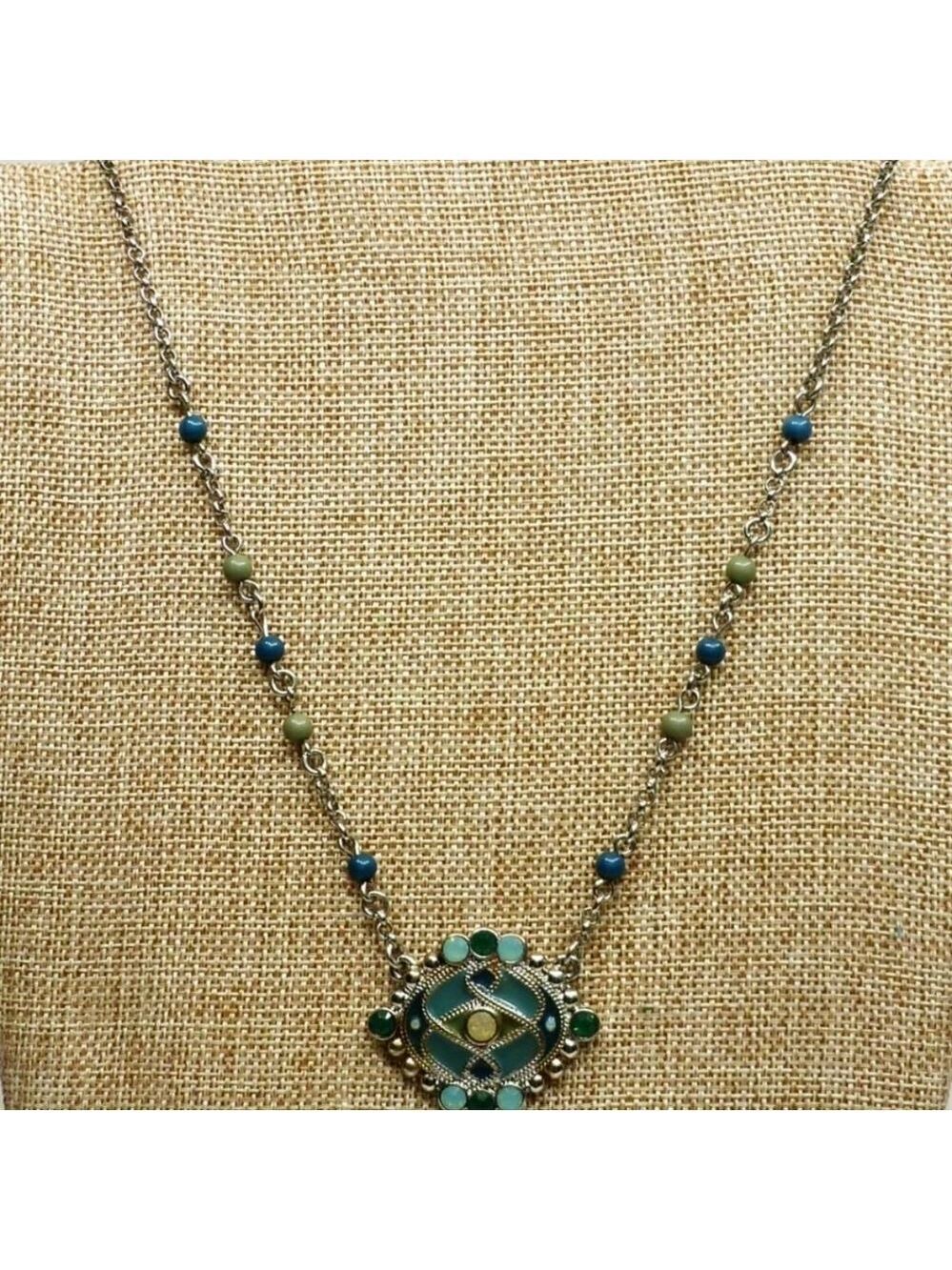 Green And Blue Lia Sophia Necklace - Picture 8 of 12